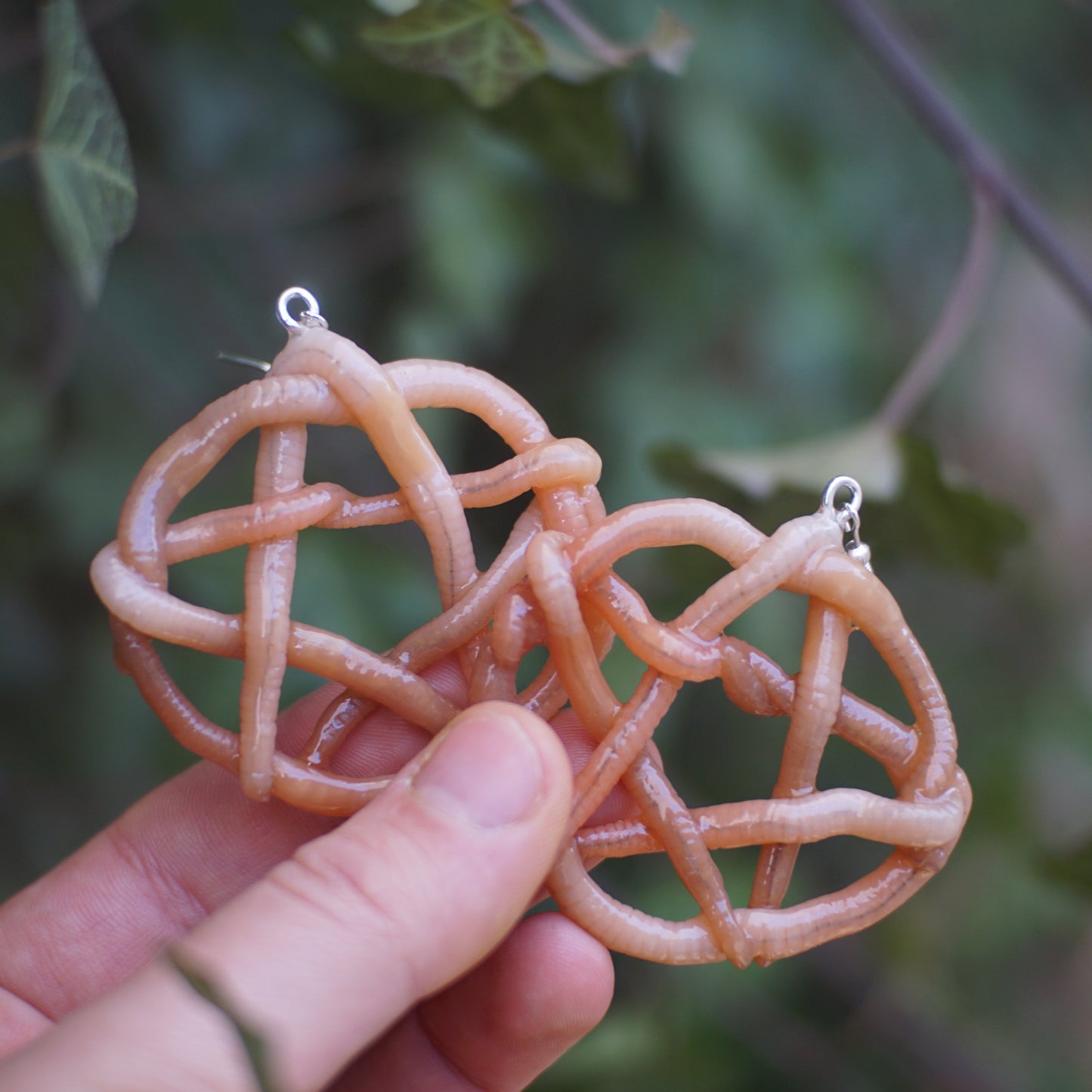 Worm Pentacle Earrings