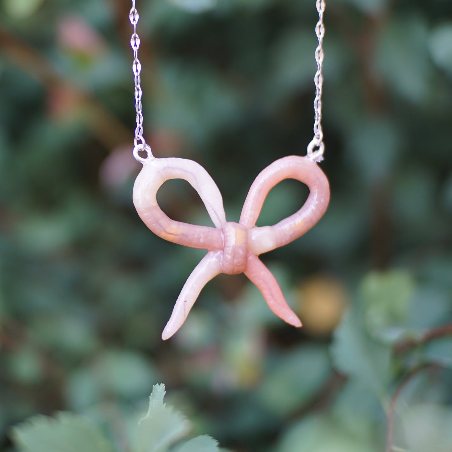 Worm Bow Necklace