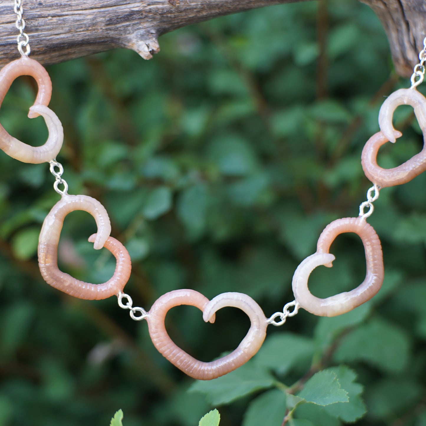 Multi Heart Worm Necklace