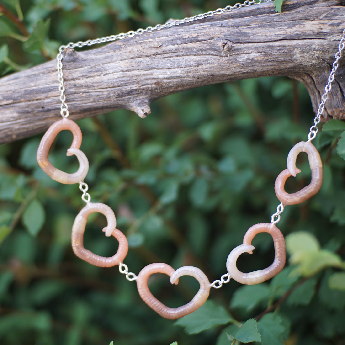 Multi Heart Worm Necklace