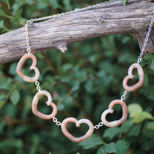 Multi Heart Worm Necklace