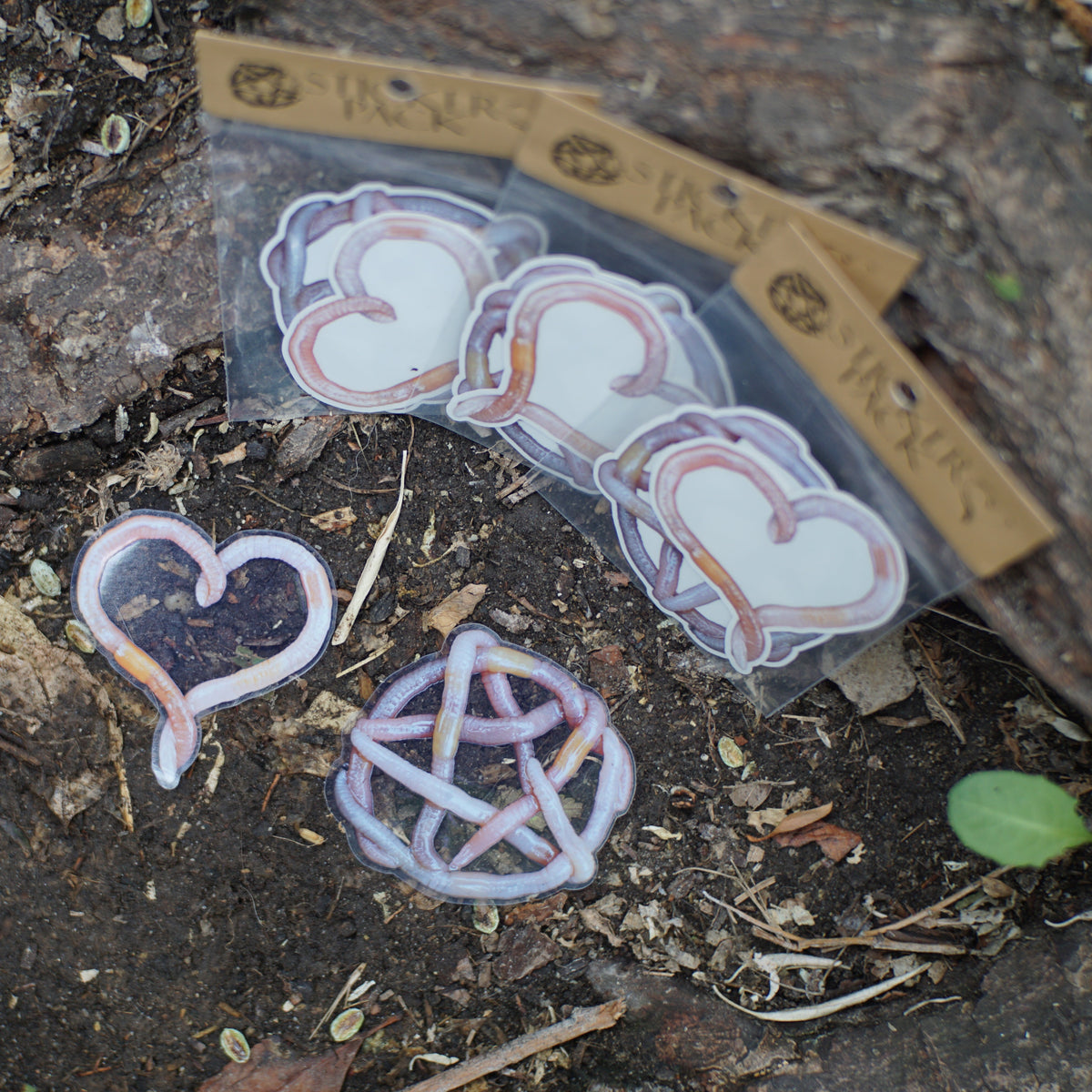 Worm Shape Stickers