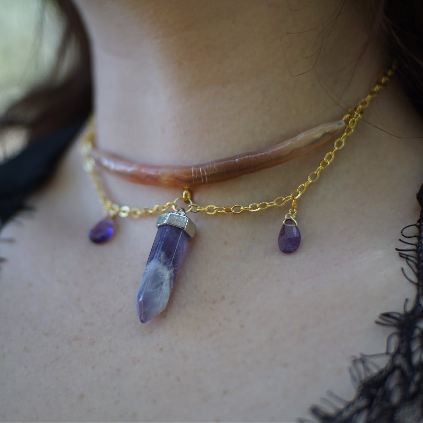 Mineral Vein Choker Necklace