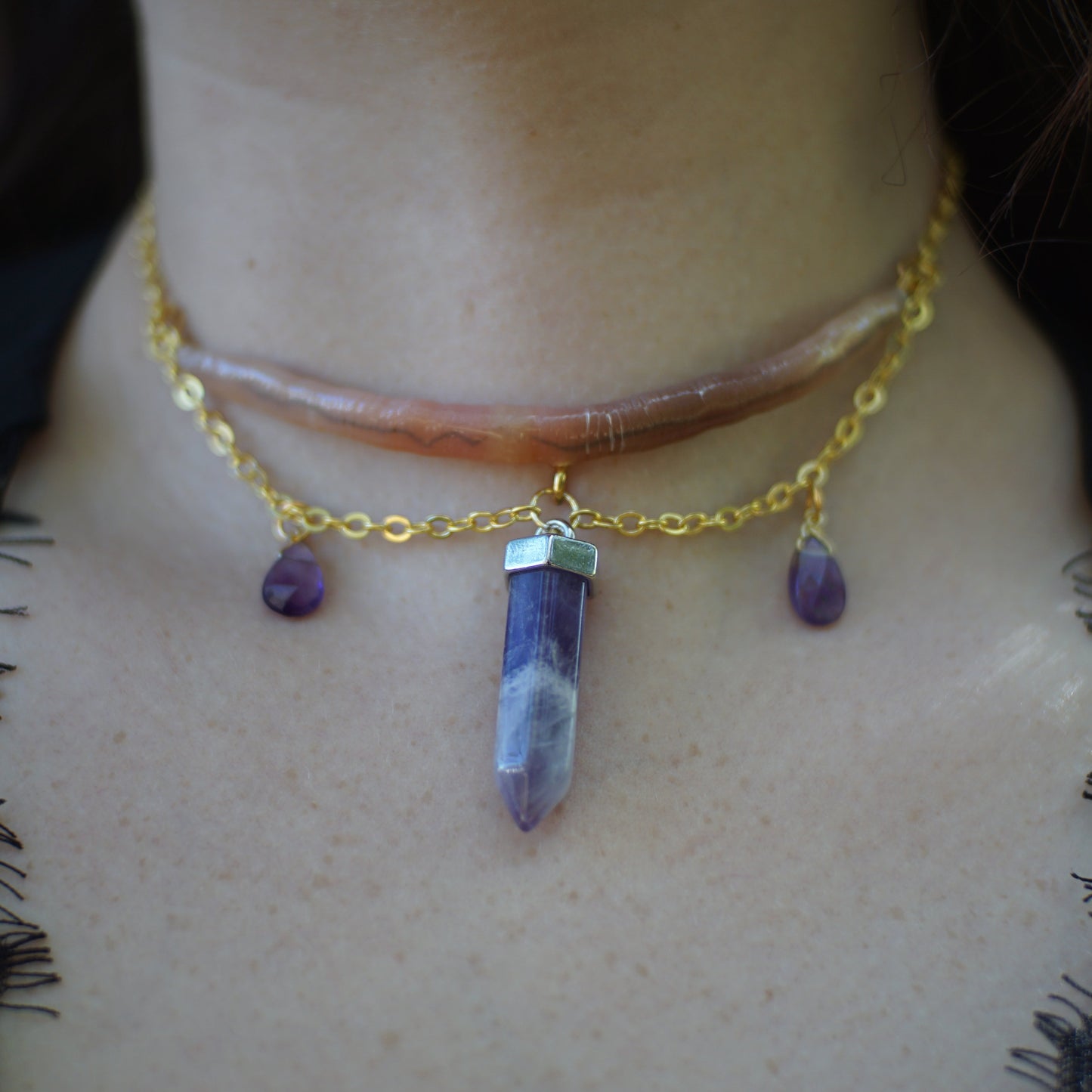Mineral Vein Choker Necklace