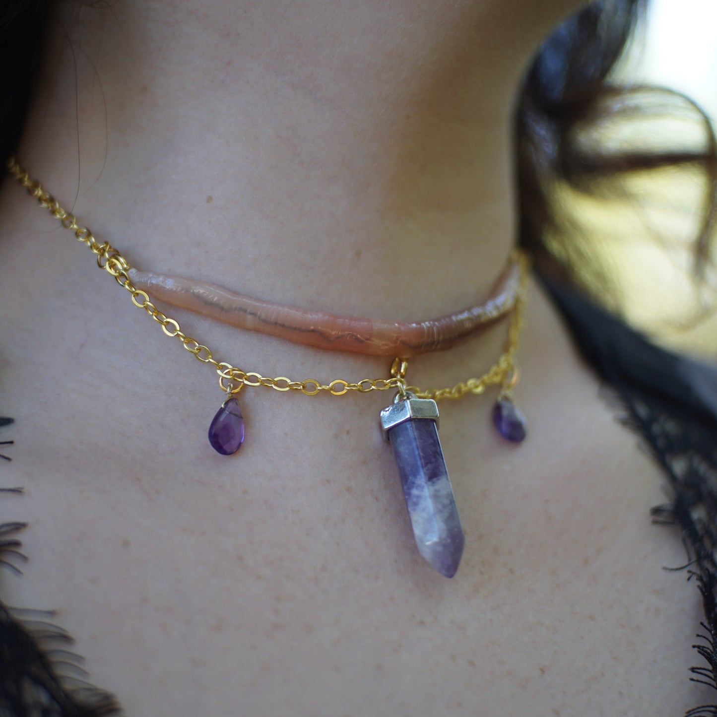 Mineral Vein Choker Necklace