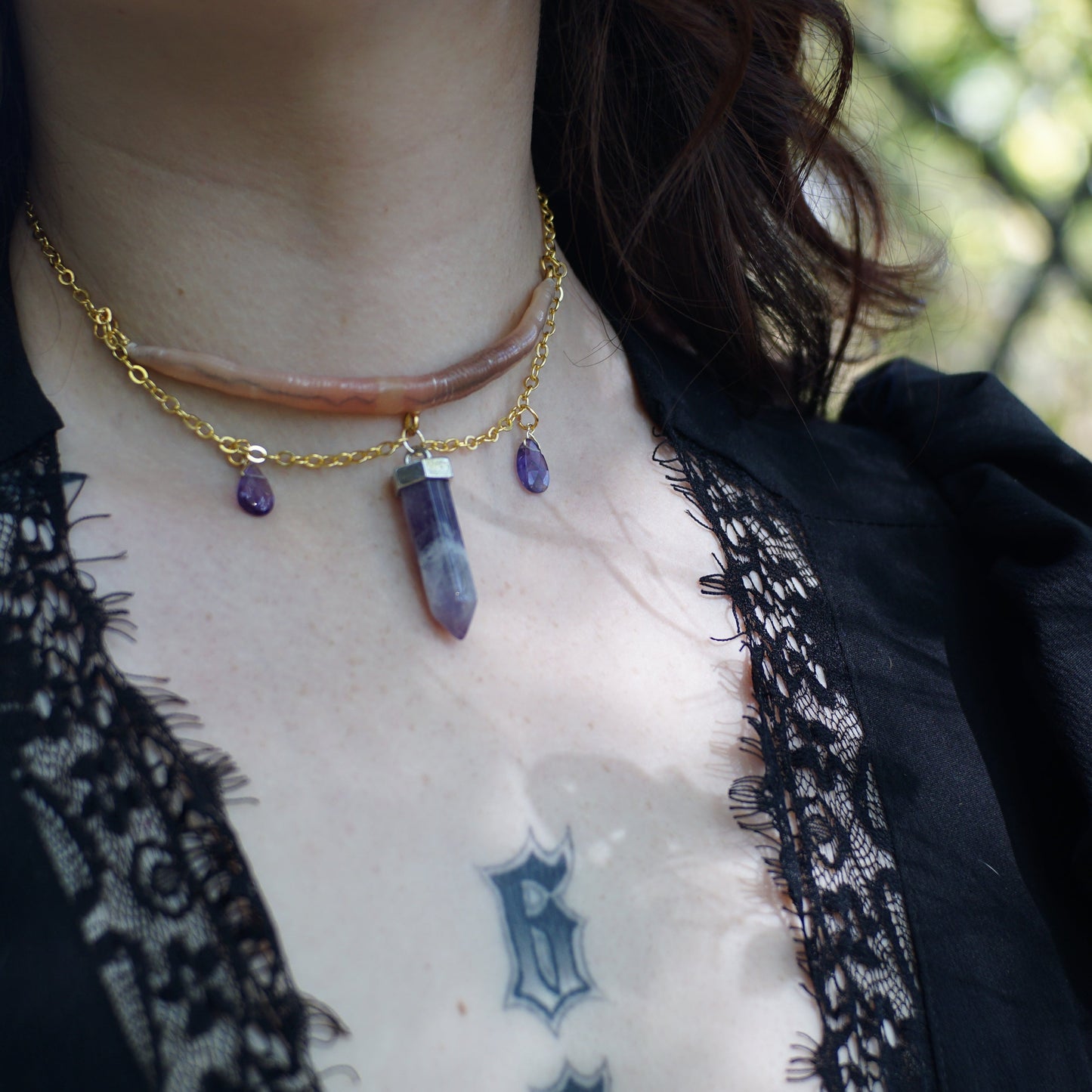 Mineral Vein Choker Necklace
