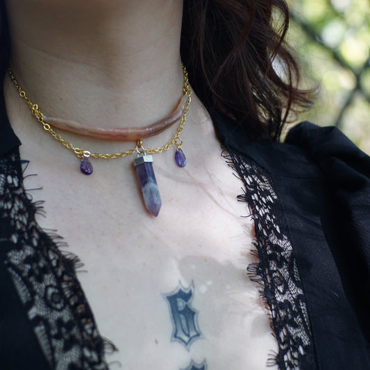 Mineral Vein Choker Necklace